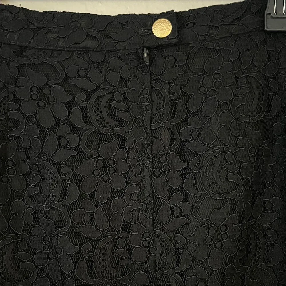 Marina Rinaldi Black Lace Mini Skirt in Size 27